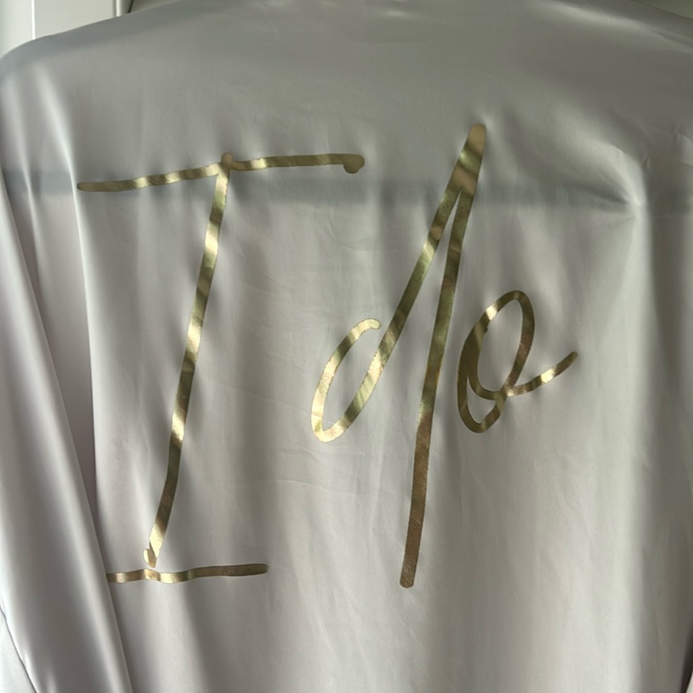 NWOT White “I DO” wedding robe